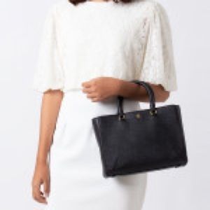 Tory Burch Emerson Small Zip Black Satchel $260